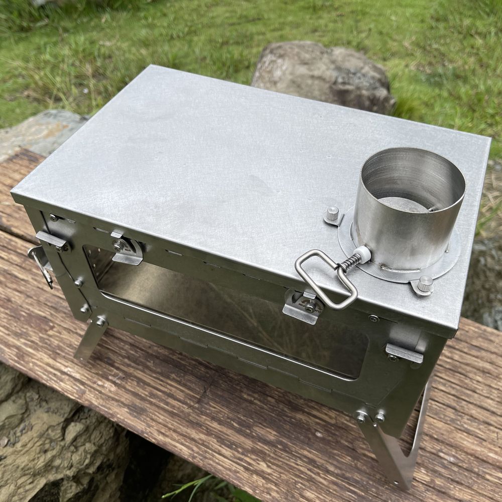 Hot Tent Wood Stove With Chimney Pipe - Ultralight Hot Tent Stove With 2.5m
