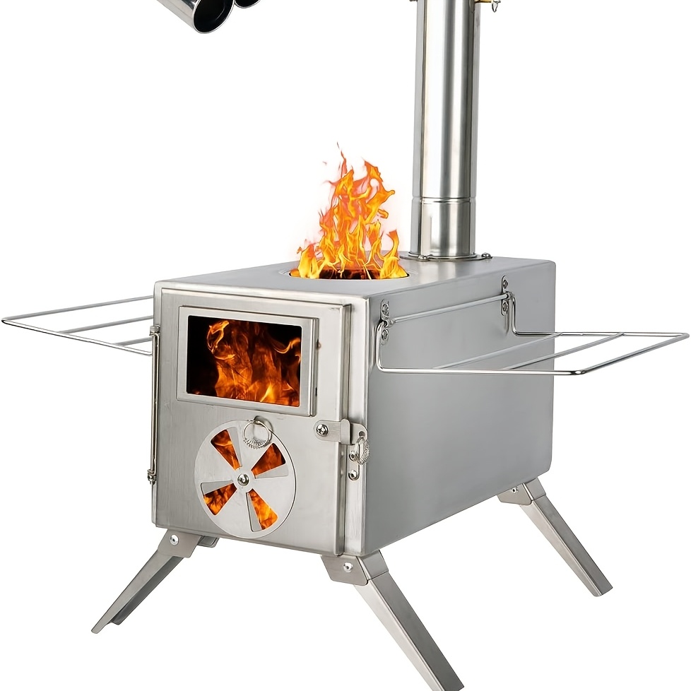 Hot Tent Wood Stove With Chimney Pipe - Camping wood stove stainless steel camping