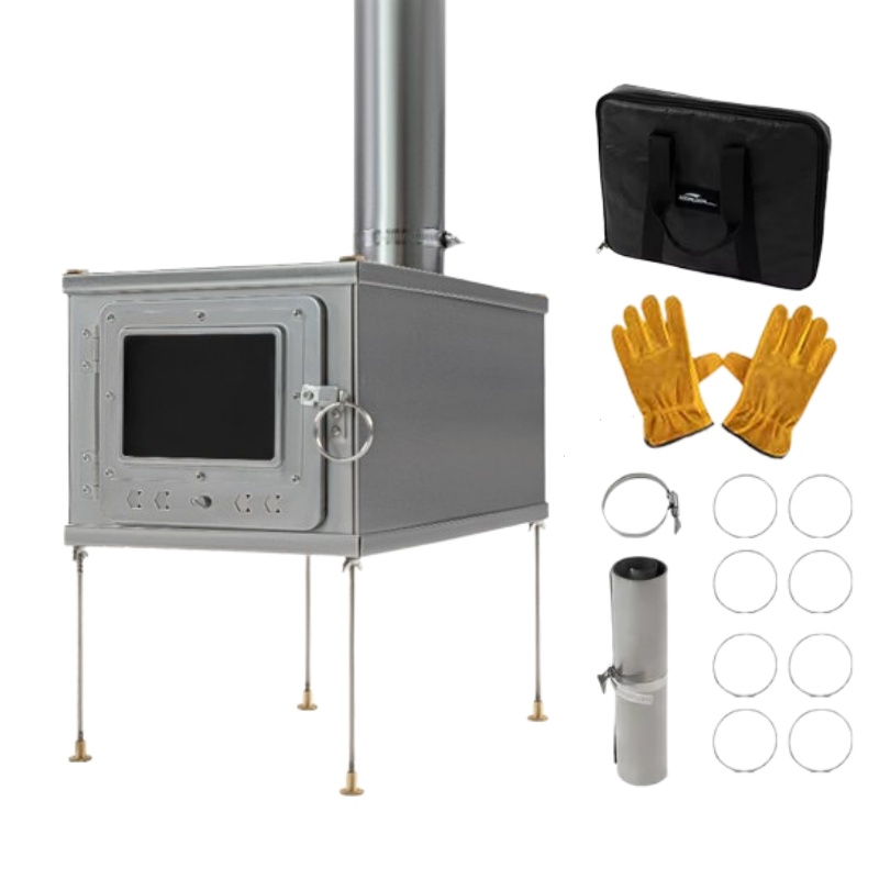 Titanium Folding Wood Stove Tent - Foldable Tent Stove Lightweight Titanium Alloy