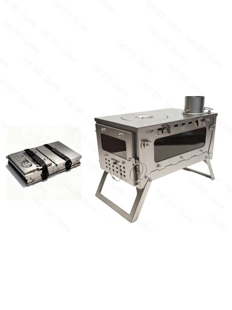 Titanium Folding Wood Stove Tent - 2026 Pure Titanium Folding Wood Stove