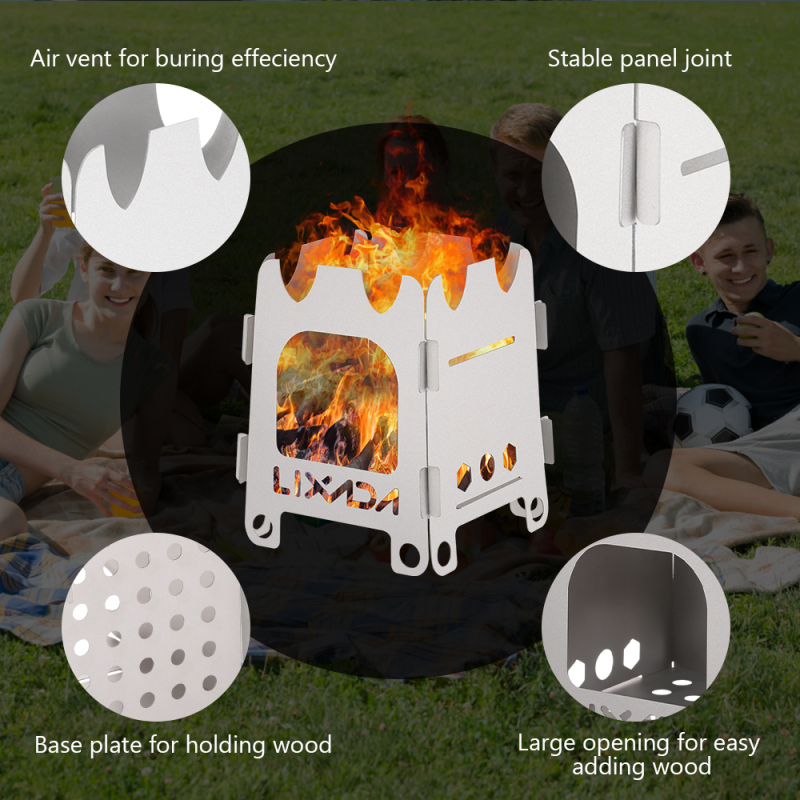 Lixada Titanium/Stainless stee - đánh giá và giá Titanium Folding Wood Stove Tent
