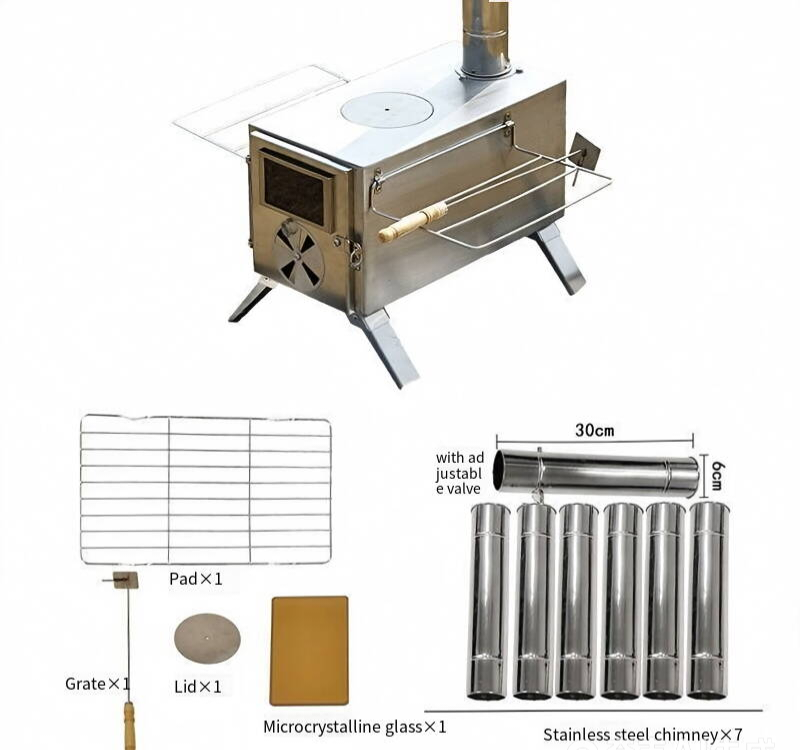 Camping wood stove stainless s - đánh giá và giá Hot Tent Wood Stove With Chimney Pipe