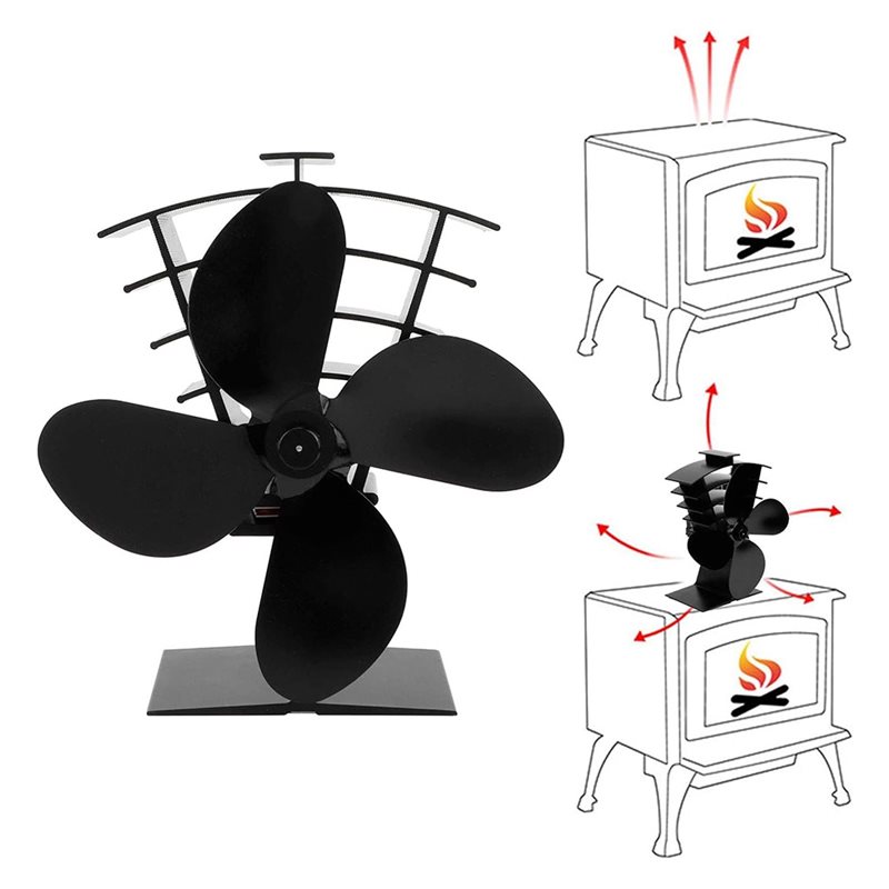 TFORU-Aluminum Stand Wood Stov - đánh giá và giá Stove Fan Heat Powered 4 Blade