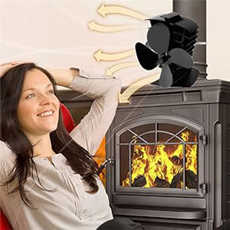 High Temperature Wood Stove Fa - đánh giá và giá Stove Fan Heat Powered 4 Blade