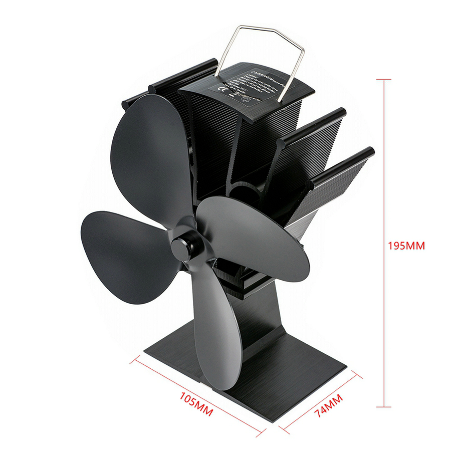 Mini 4 Blade Heat Powered Stov - đánh giá và giá Stove Fan Heat Powered 4 Blade