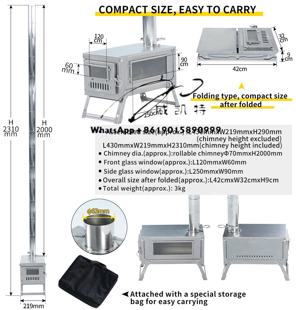 Ultralight Titanium Wood Stove - đánh giá và giá Ultralight Titanium Wood Stove Backpack