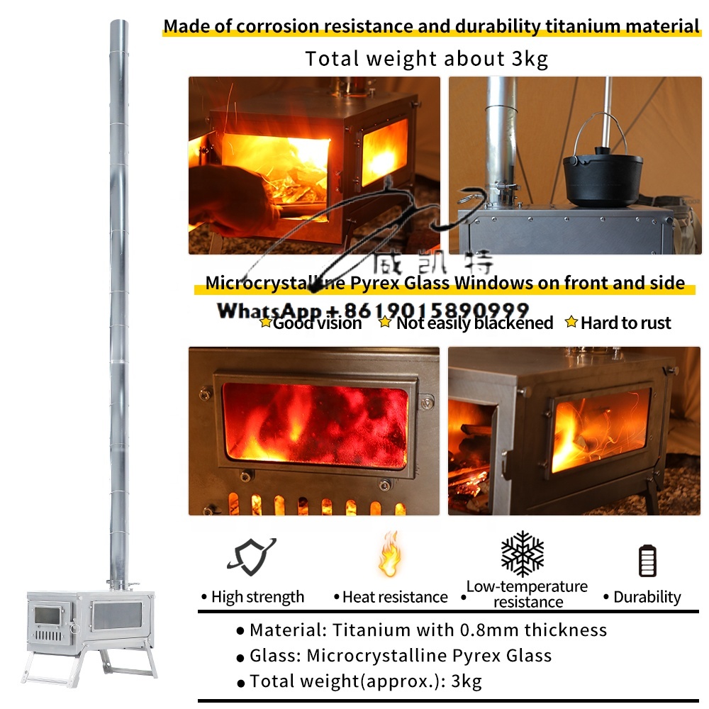 Ultralight Titanium Wood Stove - đánh giá và giá Ultralight Titanium Wood Stove Backpack
