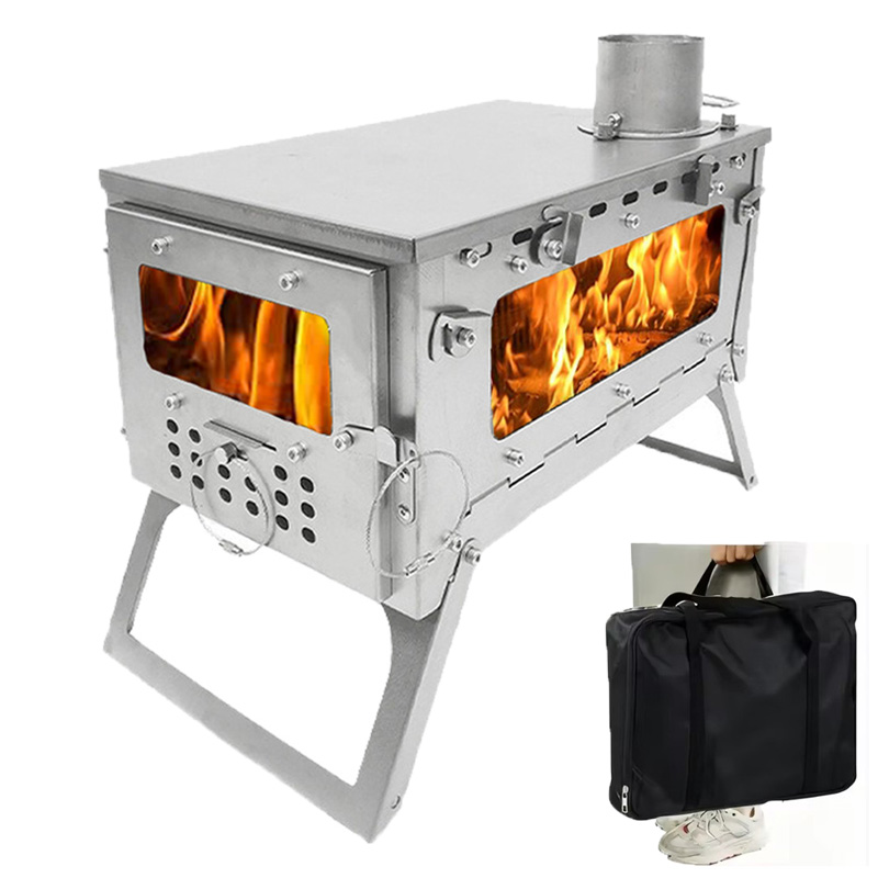 DANCHEL T2 Titanium Tent Stove - đánh giá và giá Titanium Folding Wood Stove Tent