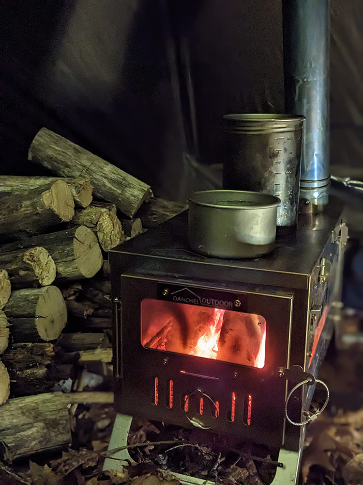 DANCHEL TSG Titanium Tent Stov - đánh giá và giá Ultralight Titanium Wood Stove Backpack