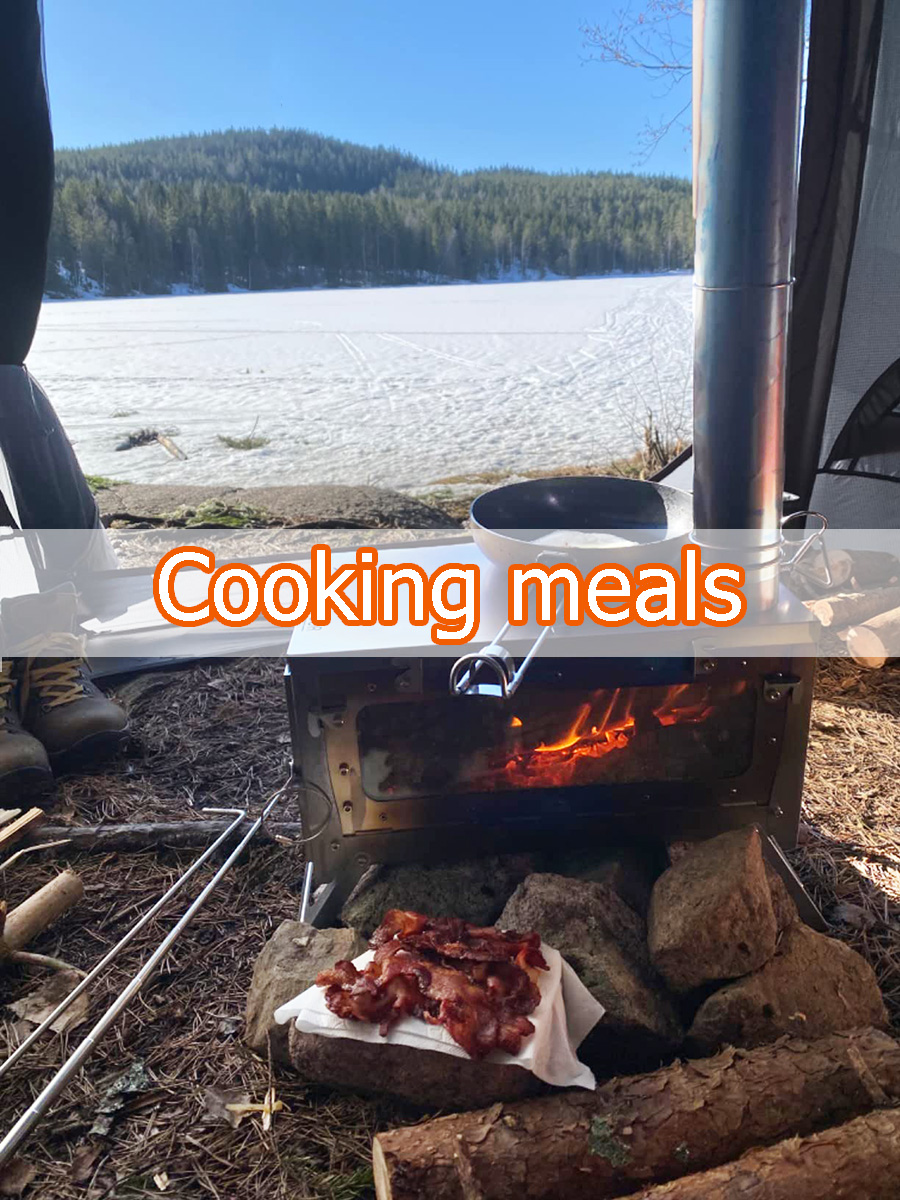DANCHEL TSG Titanium Tent Stov - đánh giá và giá Ultralight Titanium Wood Stove Backpack