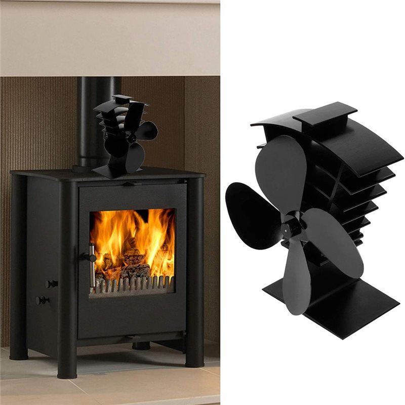 NEWAA73 Aluminum Temperature W - đánh giá và giá Stove Fan Heat Powered 4 Blade