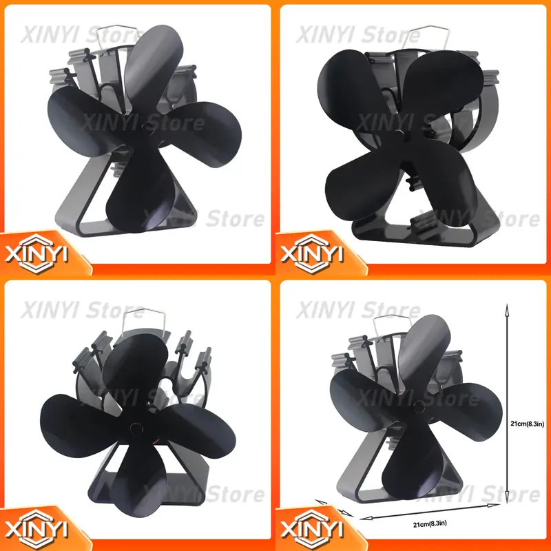 4-blade Eco Friendly Silent Fi - đánh giá và giá Stove Fan Heat Powered 4 Blade