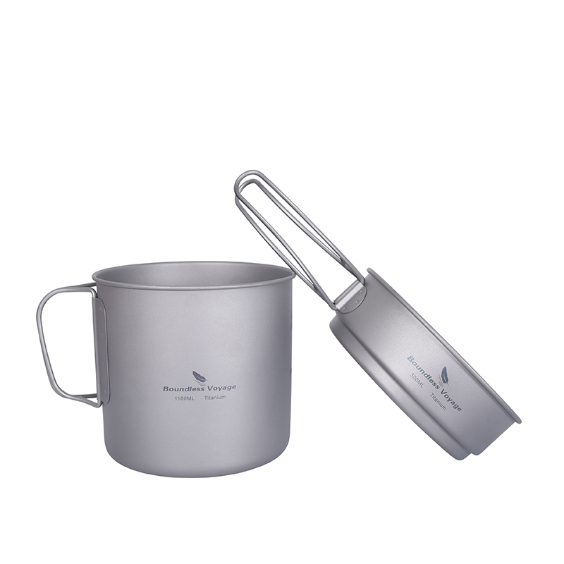Titanium Camping Cooking Set w - đánh giá và giá Titanium Cooking Pot Pan Mess Kit