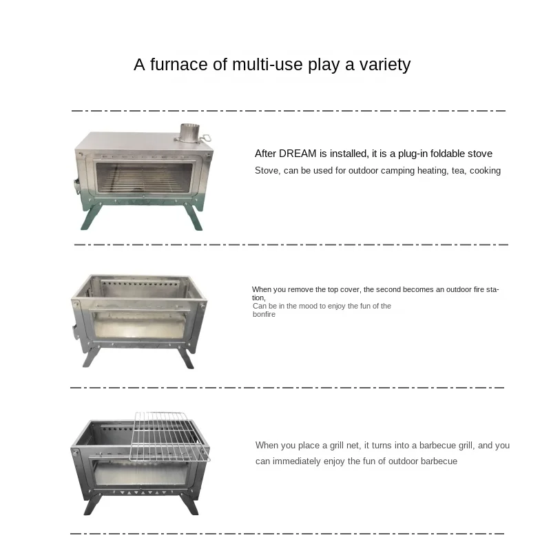 WT-Dream-Ti Titanium furnace P - đánh giá và giá Titanium Folding Wood Stove Tent