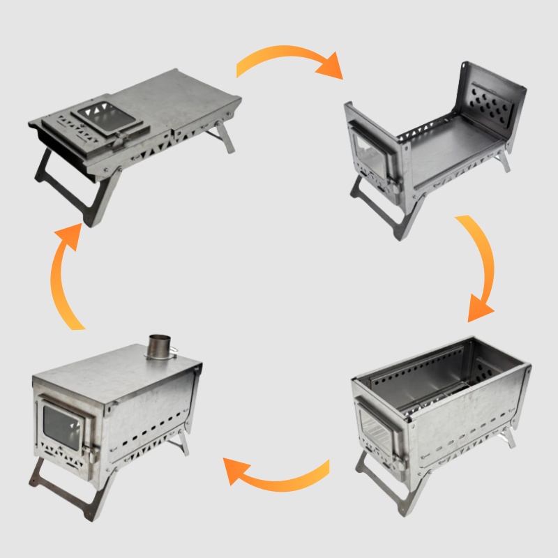 Titanium Wood Stove Secondary  - đánh giá và giá Titanium Folding Wood Stove Tent