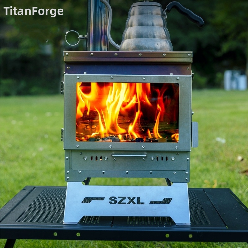 Stainless Steel Smokeless Fire - đánh giá và giá Titanium Wood Stove Glass Window