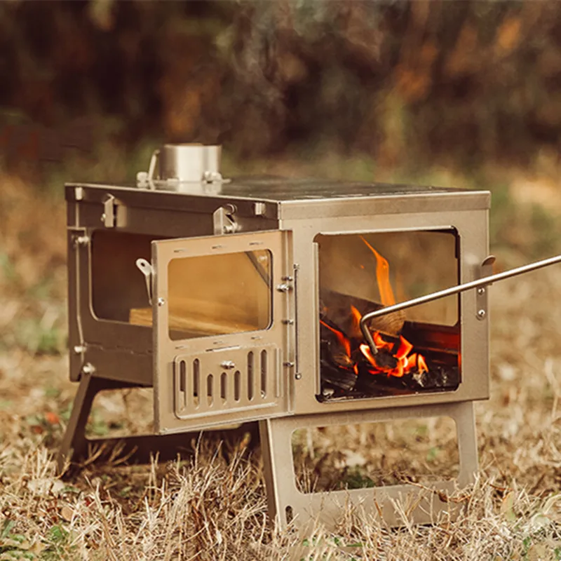 Camping Kitchen Quick Assembly - đánh giá và giá Titanium Folding Wood Stove Tent