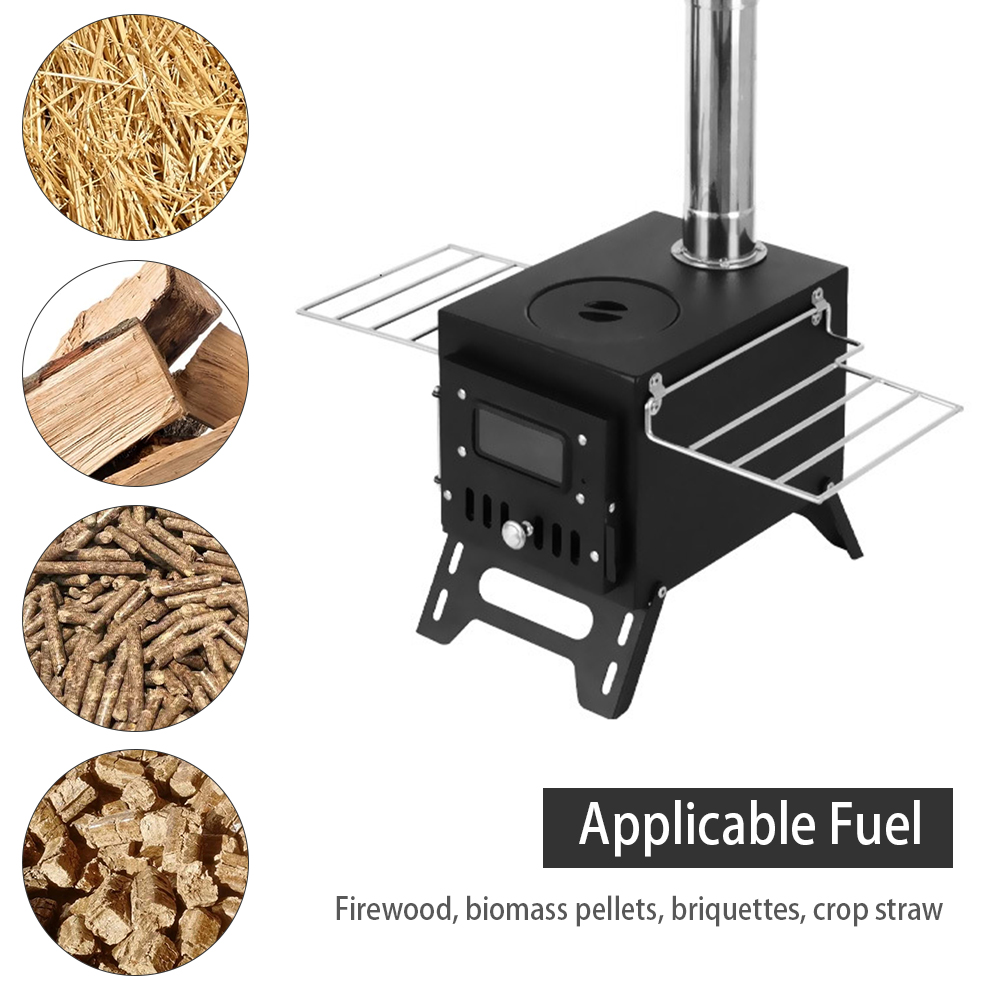 Outdoor Camping Wood-burning S - đánh giá và giá Titanium Wood Stove Glass Window