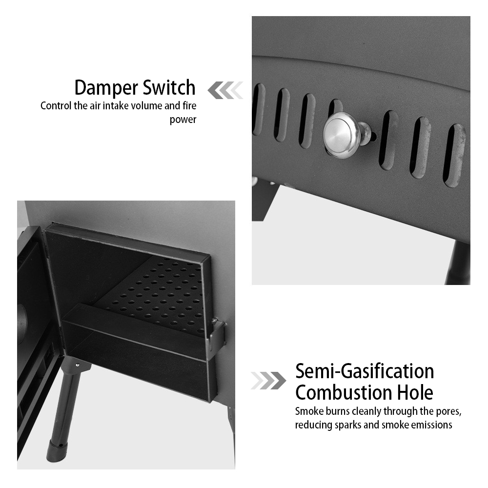 Outdoor Camping Wood-burning S - đánh giá và giá Titanium Wood Stove Glass Window