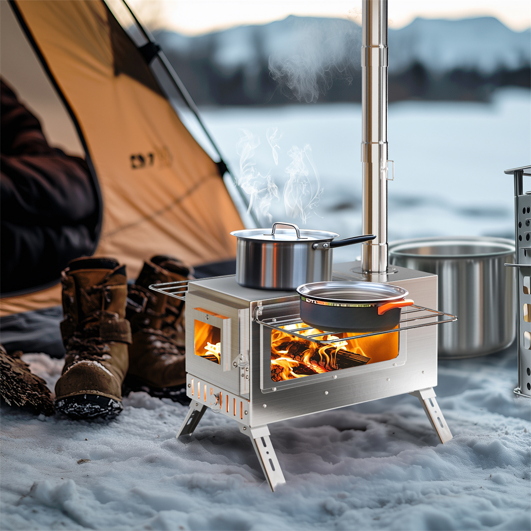 Hot Tent Stove, Stainless Stee - đánh giá và giá Hot Tent Wood Stove With Chimney Pipe