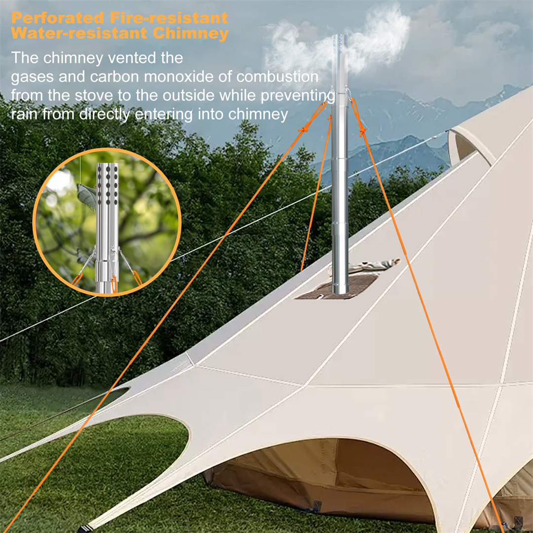 Hot Tent Stove, Stainless Stee - đánh giá và giá Hot Tent Wood Stove With Chimney Pipe