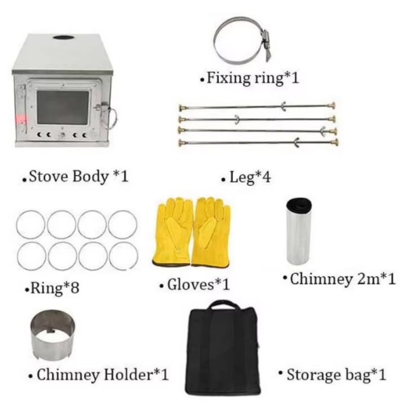 Foldable  Tent Stove Lightweig - đánh giá và giá Titanium Folding Wood Stove Tent
