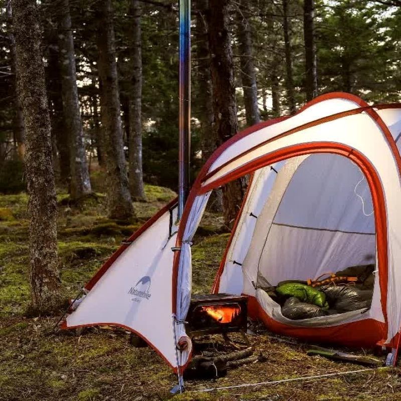 Titanium Tent Stove Pipe Wood  - đánh giá và giá Hot Tent Wood Stove With Chimney Pipe