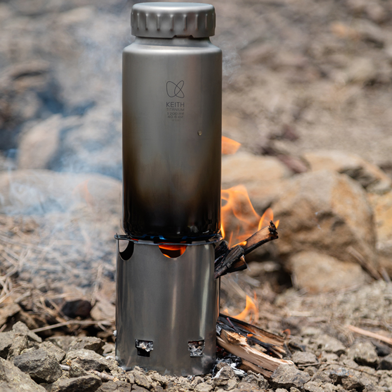 KEITH Ultralight Pure Titanium - đánh giá và giá Ultralight Titanium Wood Stove Backpack