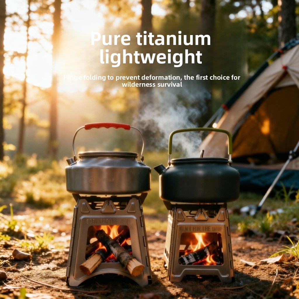 TiForge Compact Folding Titani - đánh giá và giá Titanium Folding Wood Stove Tent