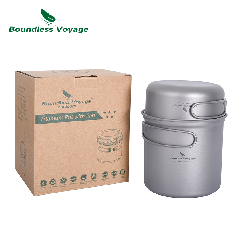 VÔ BIÊN Chuyến Đi Cắm Trại Tit - đánh giá và giá Titanium Cooking Pot Pan Mess Kit