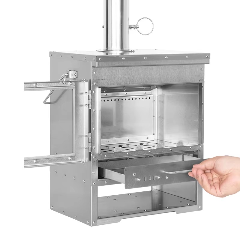 2026 Outdoor Camping Titanium/ - đánh giá và giá Titanium Wood Stove Glass Window