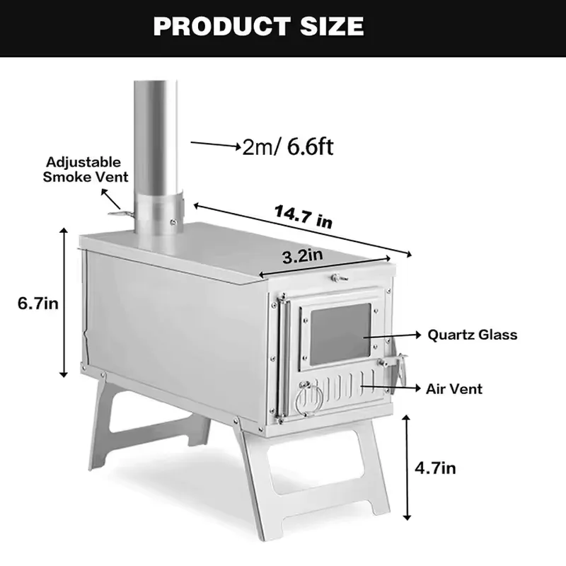 Portable Titanium Tent Stove F - đánh giá và giá Titanium Folding Wood Stove Tent