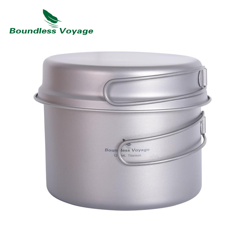 VÔ BIÊN Chuyến Hải Hành Titan  - đánh giá và giá Titanium Cooking Pot Pan Mess Kit