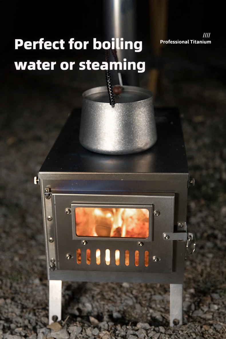 Ultralight Titanium Tent Stove - đánh giá và giá Ultralight Titanium Wood Stove Backpack