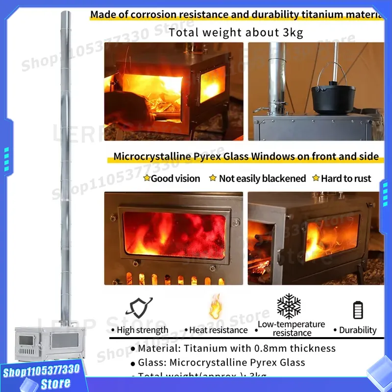 Portable Titanium Wood Stove U - đánh giá và giá Ultralight Titanium Wood Stove Backpack